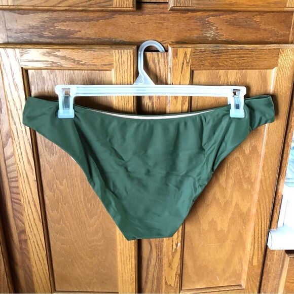 NWT J Crew Curved Waist Cheeky Bikini Bottom Safari Green - L - Picture 6 of 7